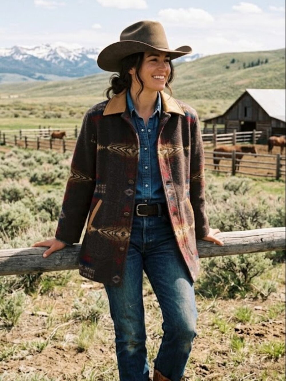Vintage Pendleton Western Coat Jacket Wool Made in USA